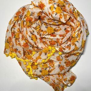 Bohemian Funky Floral Scarf